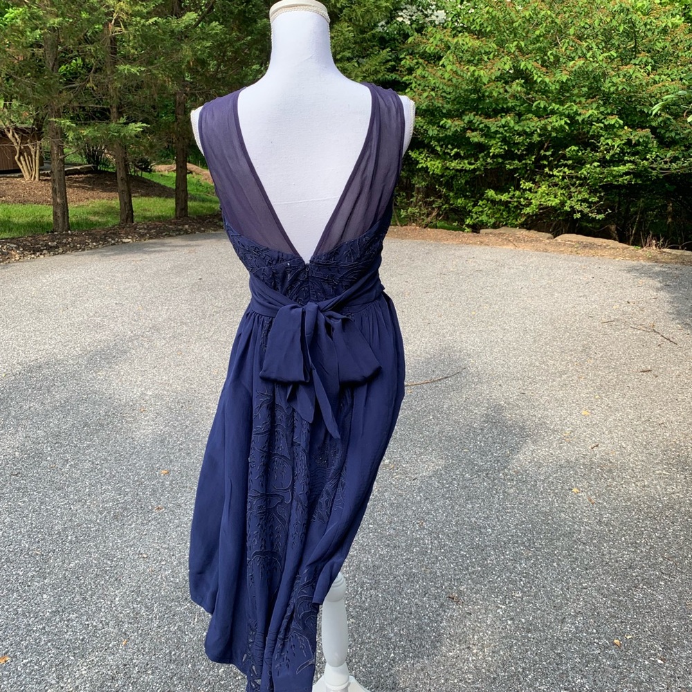 Tracy Reese Blue A-Line Fit and Flare Dress